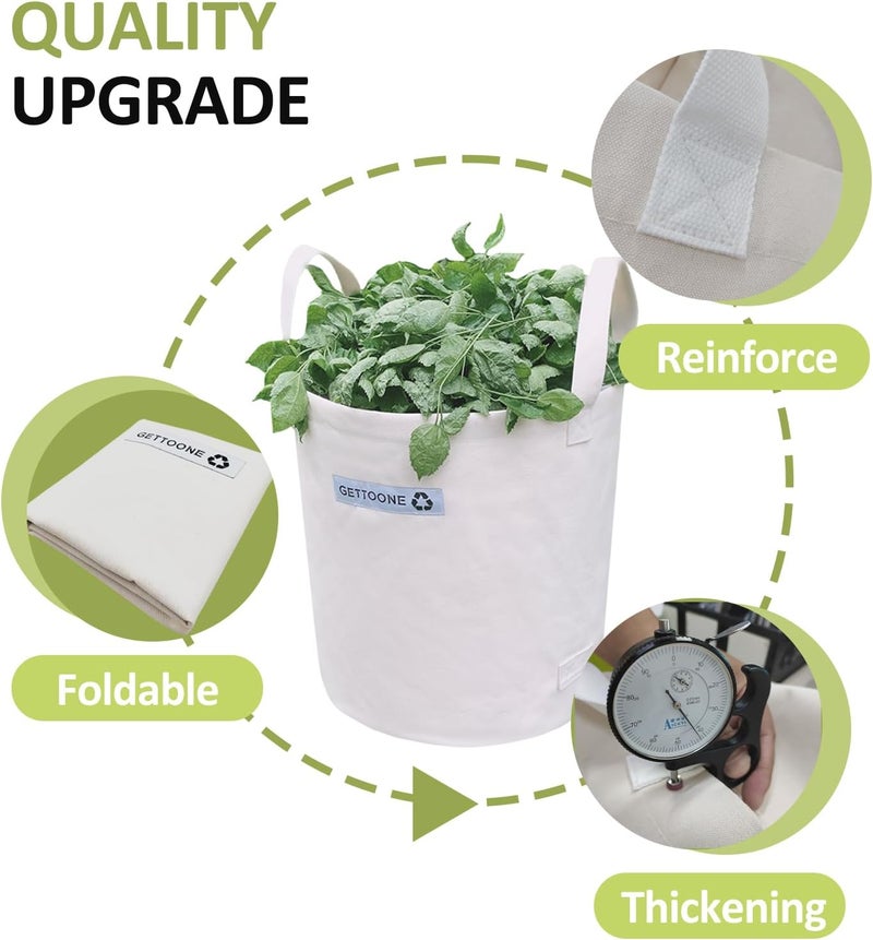 GETTOONE Heavy Duty Lawn and Leaf Bag 32 Gallon, Reusable Round Outdoor Yard Waste Bag with 4 Handles, Tear-Resistant for Lawn Clippings, Storage, Moving - Image 5